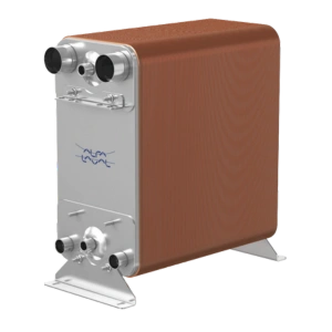 Intercambiador de calor soldado Alfa Laval modelo AC232DQ con dimensiones 490mm x 250mm y presión máxima de 45 bar