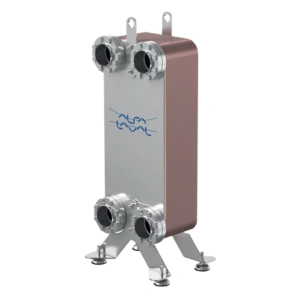 Intercambiador de calor Alfa Laval modelo CB200, medidas 742 mm de alto y 324 mm de ancho, máxima presión 37 bar