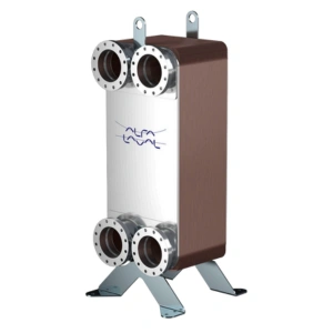 Intercambiador de calor Alfa Laval modelo CB200, medidas 742 mm de alto y 324 mm de ancho, máxima presión 37 bar