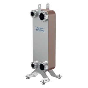 Intercambiador de calor Alfa Laval modelo CB300, medidas 1250 mm de alto y 366 mm de ancho, máxima presión 33 bar